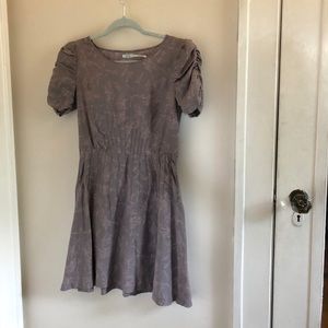 SALE Dusty lilac silk mini dress
